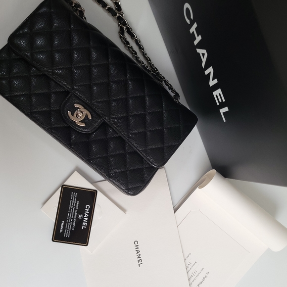 *Sold* Chanel Classic Medium Caviar Flap Bag - Picture 9 of 9
